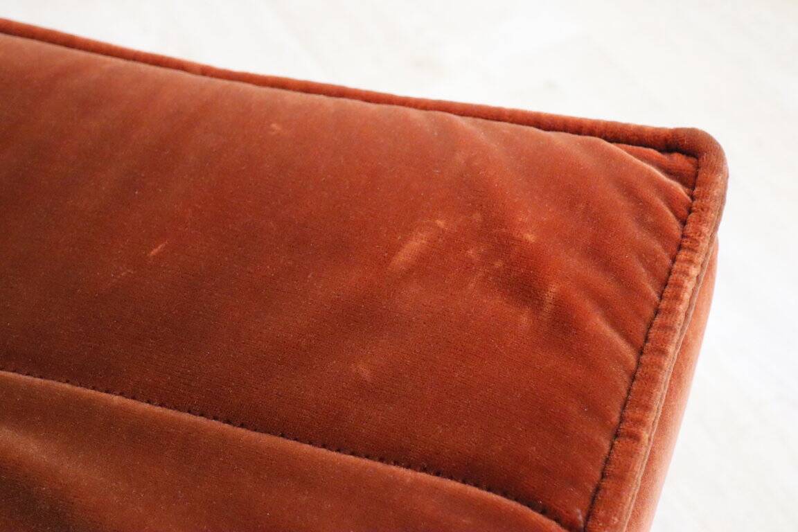 Vintage velvet armchair, 1970