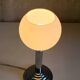 Bauhaus table lamp in metal and opaline globe - 1930s/40s