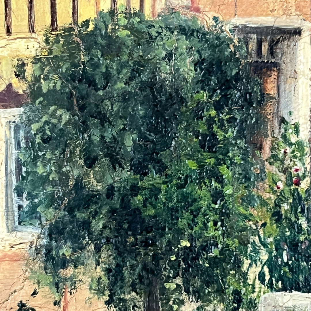 Oil on canvas the house