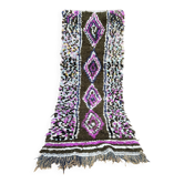 Tapis de couloir vintage berbère Boucherouite : tapis marocain