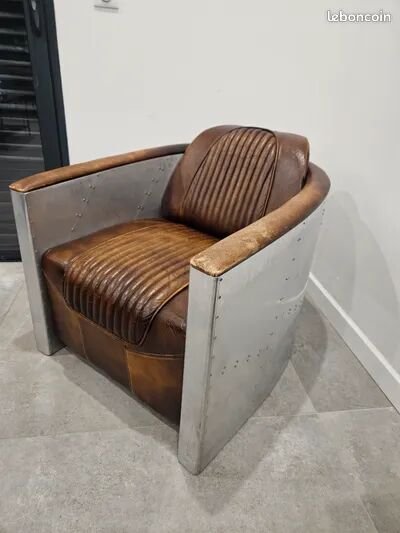 Aviation-style club armchair