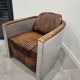 Aviation-style club armchair