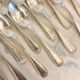 Series of 11 large old spoons, silver metal
