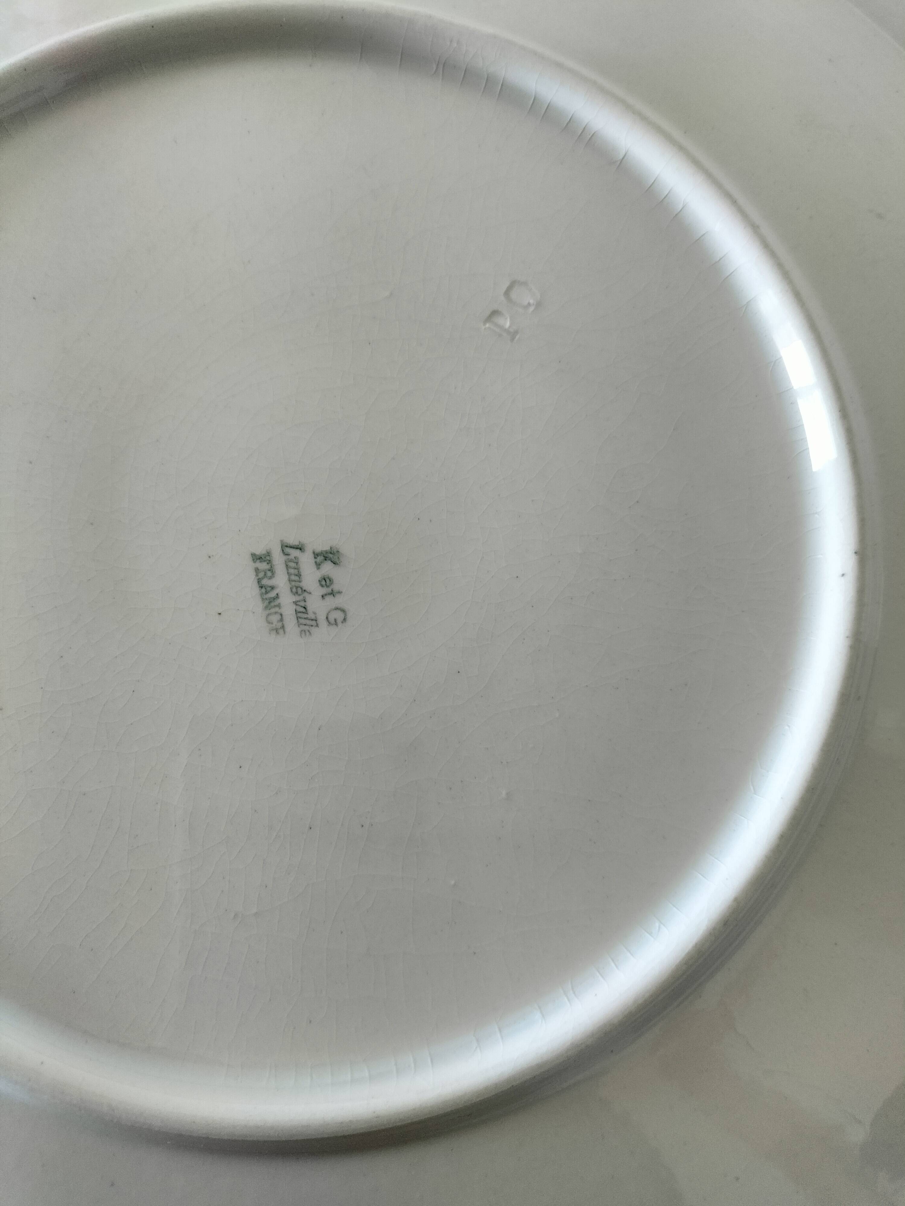 dish and 4 dessert plates K and G Lunéville