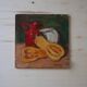 Still life, oil on wood