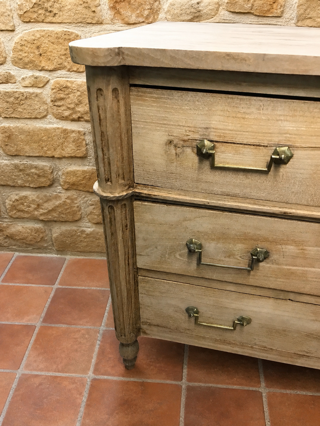 19th-century oak commode