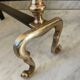 Old pair of brass andirons