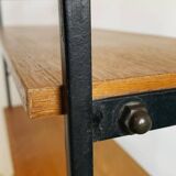 Vintage shelf in wood and wrought iron