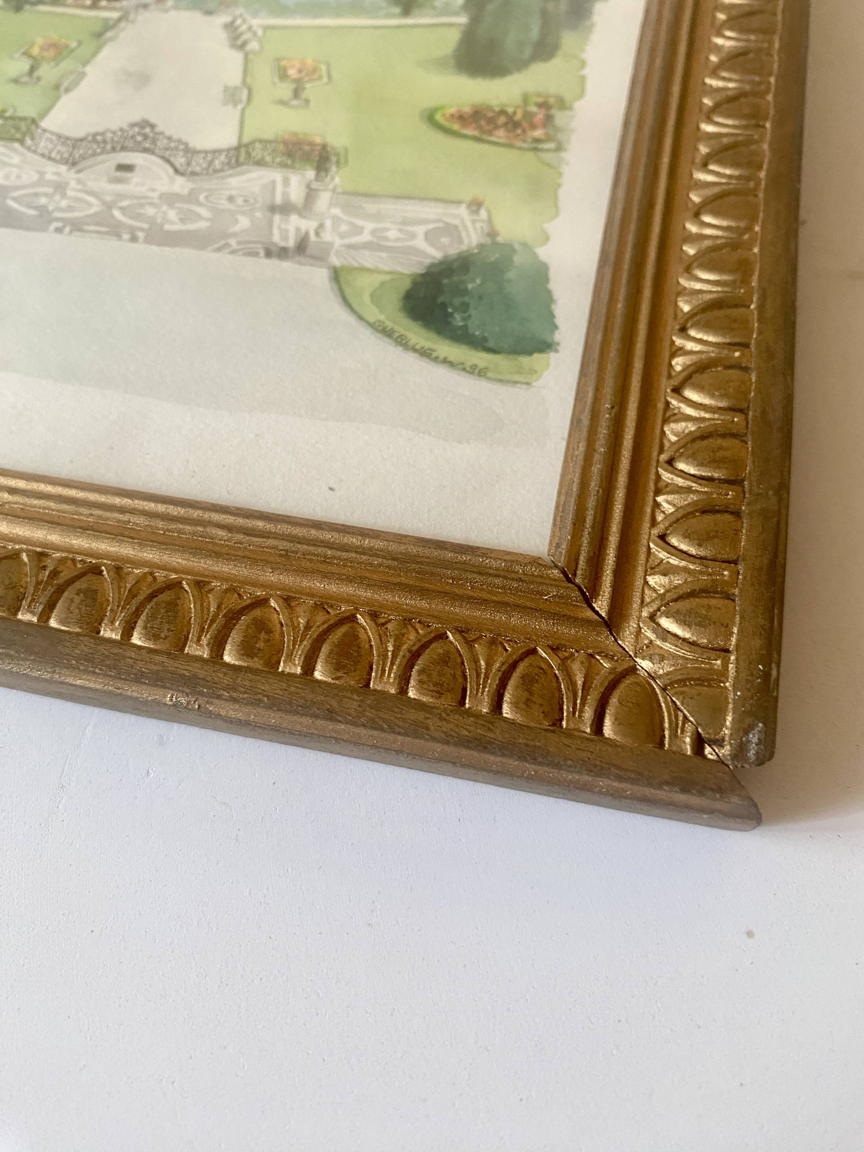 Illustration of a "French garden" under glass