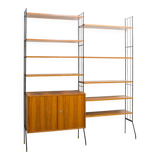 Shelf on feet, black metal ladders, 60s