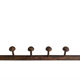 Wall-mounted wooden coat rack with 6 hooks