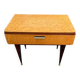 Table d’appoint vintage – années 50/60 – loupe de bois & pieds compas
