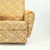 Midcentury Wingchair On Wheels By Ton, Czechoslovakia 1960s
