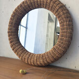 Miroir osier rond 59 cm