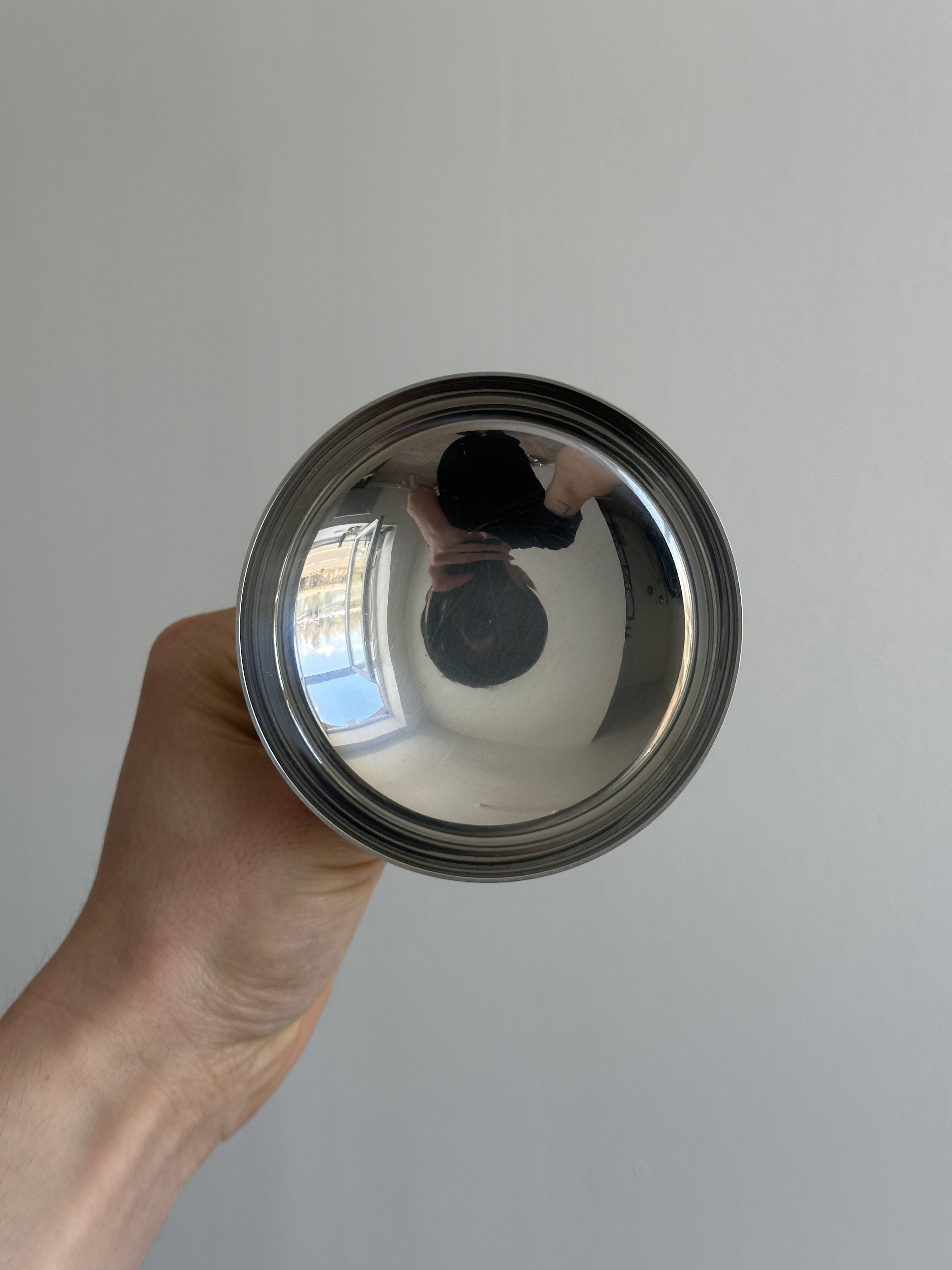 6 stainless steel dessert bowls