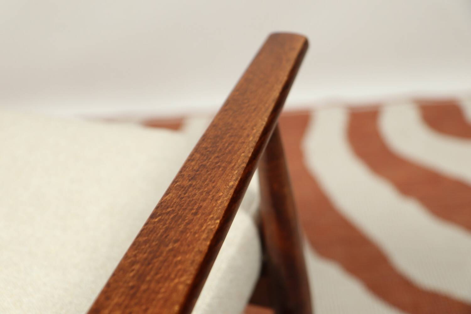 Vintage armchair Bouclè Beige lounge chair Mid Century Modern