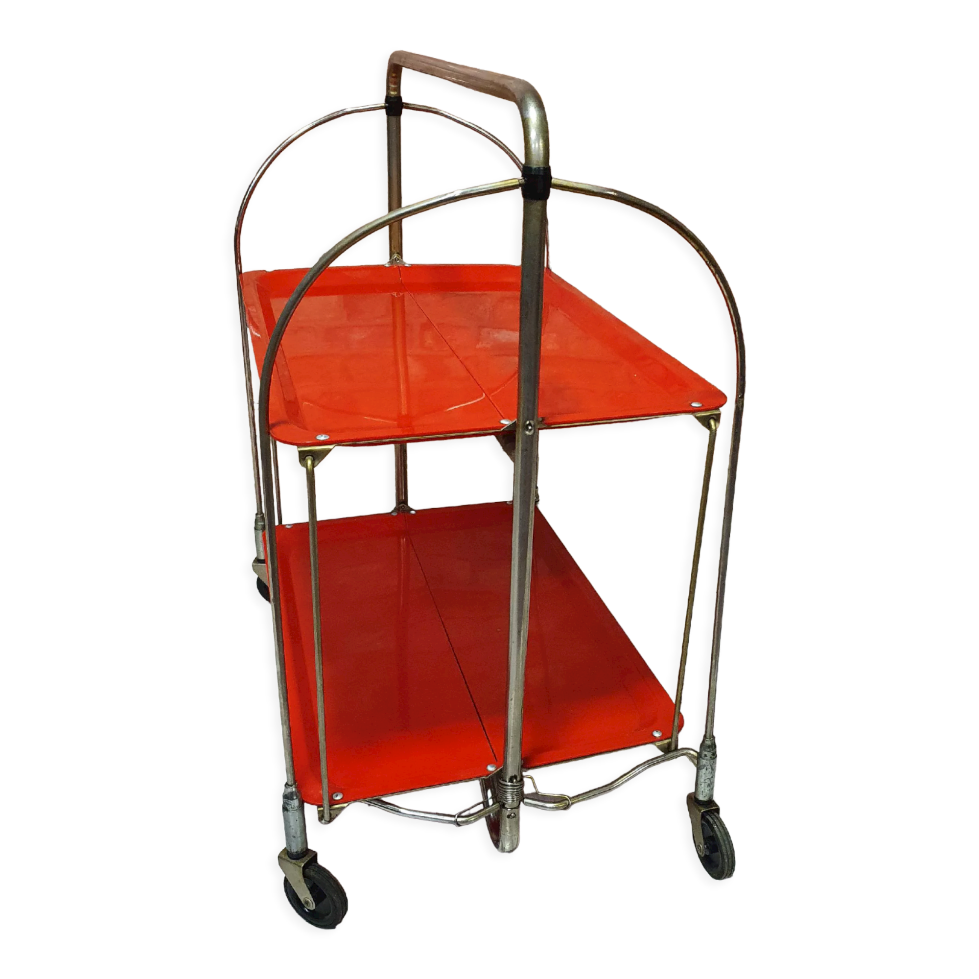 Foldable bar on wheels, Germany, 1970s Bremshey Dinett