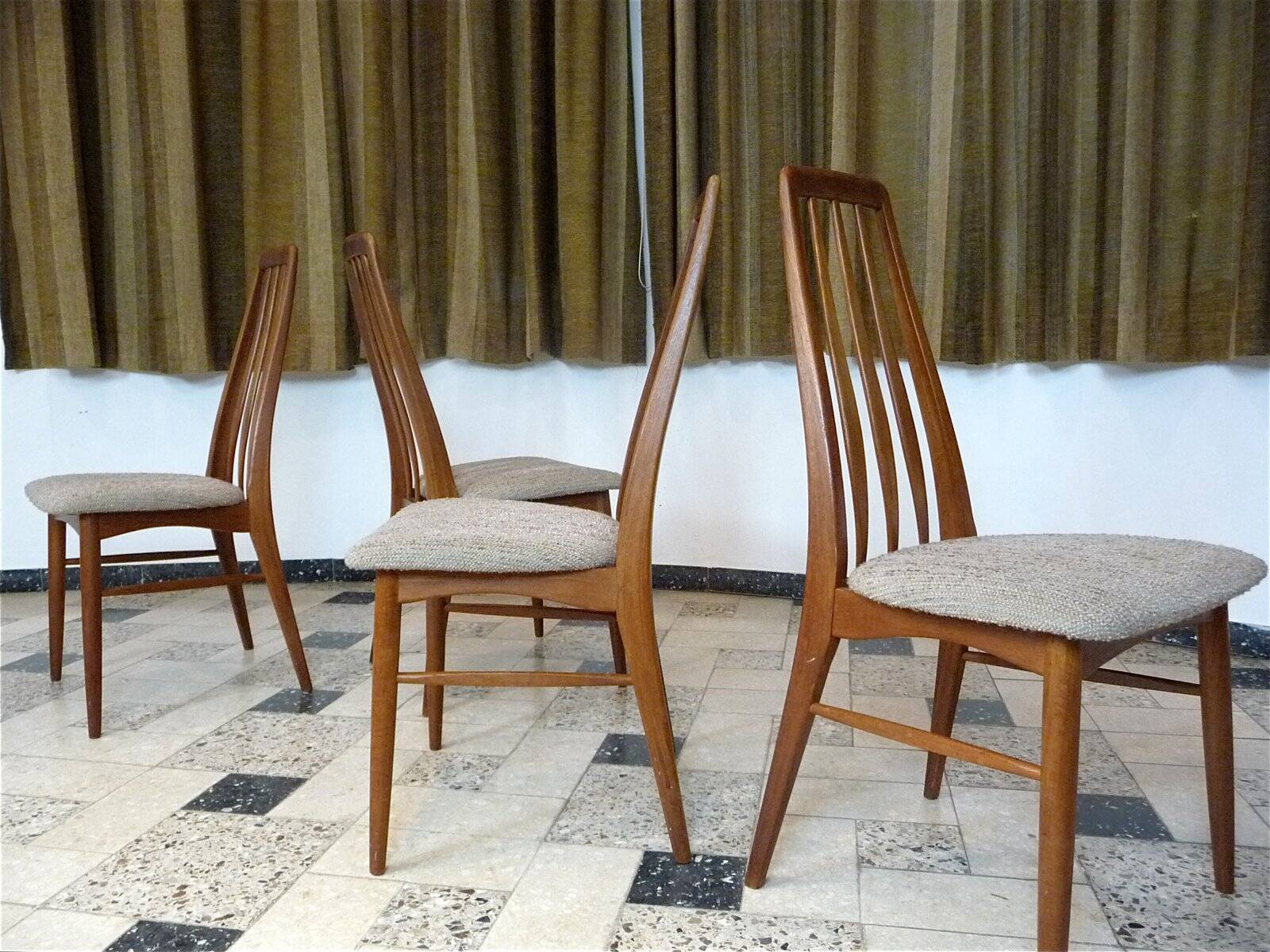 Eva teak chairs from Koefoed Møbelfabrik, set of 4