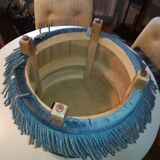Blue Velvet pouf