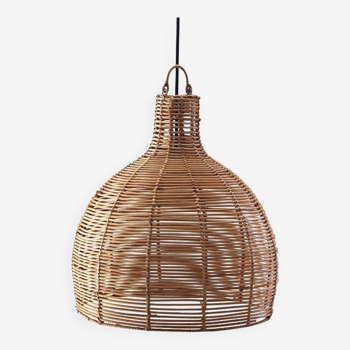 Rattan Pendant Light,40cm x 50 cm ,Rustic Lighting,Vintage look,Farmhouse Light