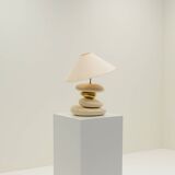 Large Pebble table lamp by François Chatain, 1980s France.