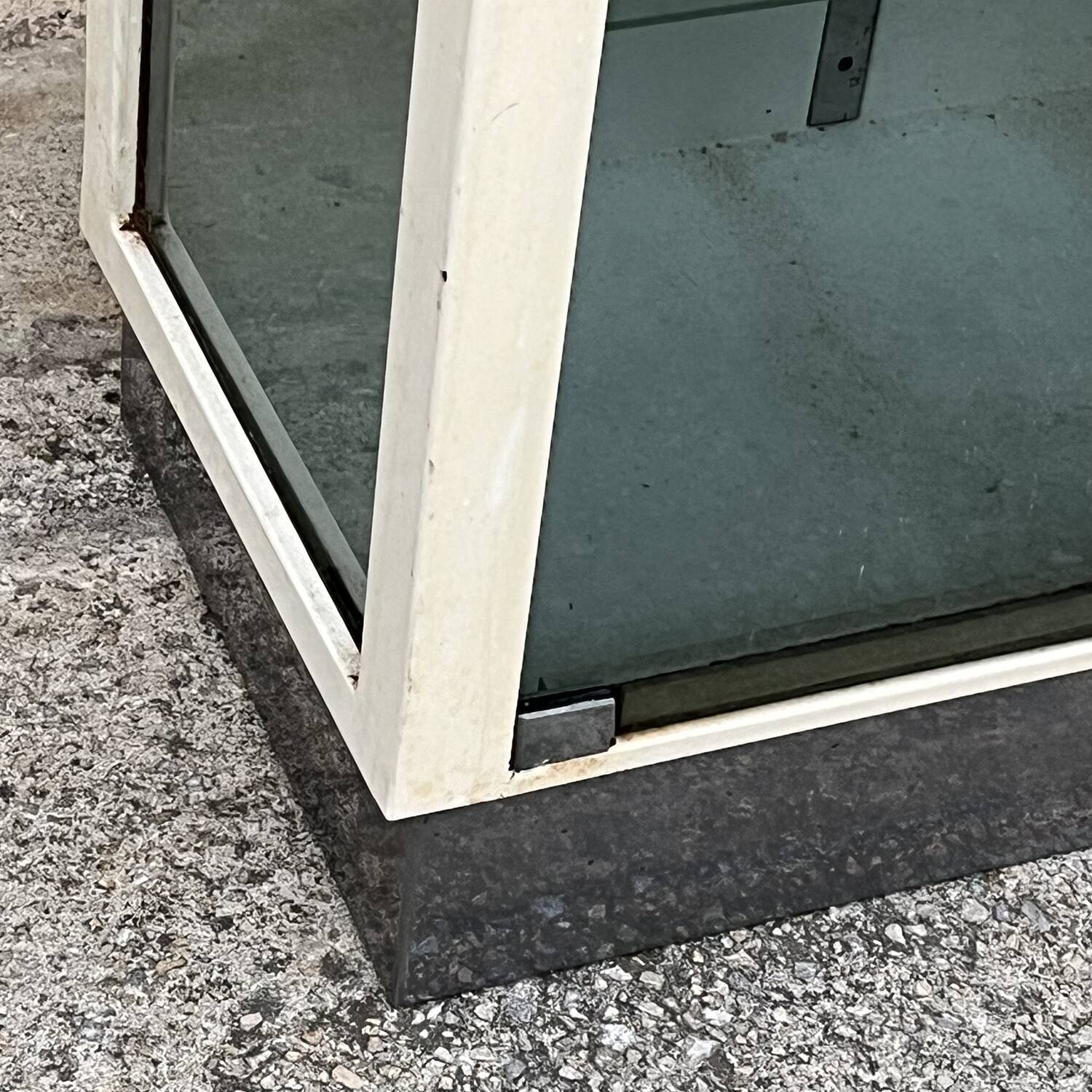 Old glass medical cabinet