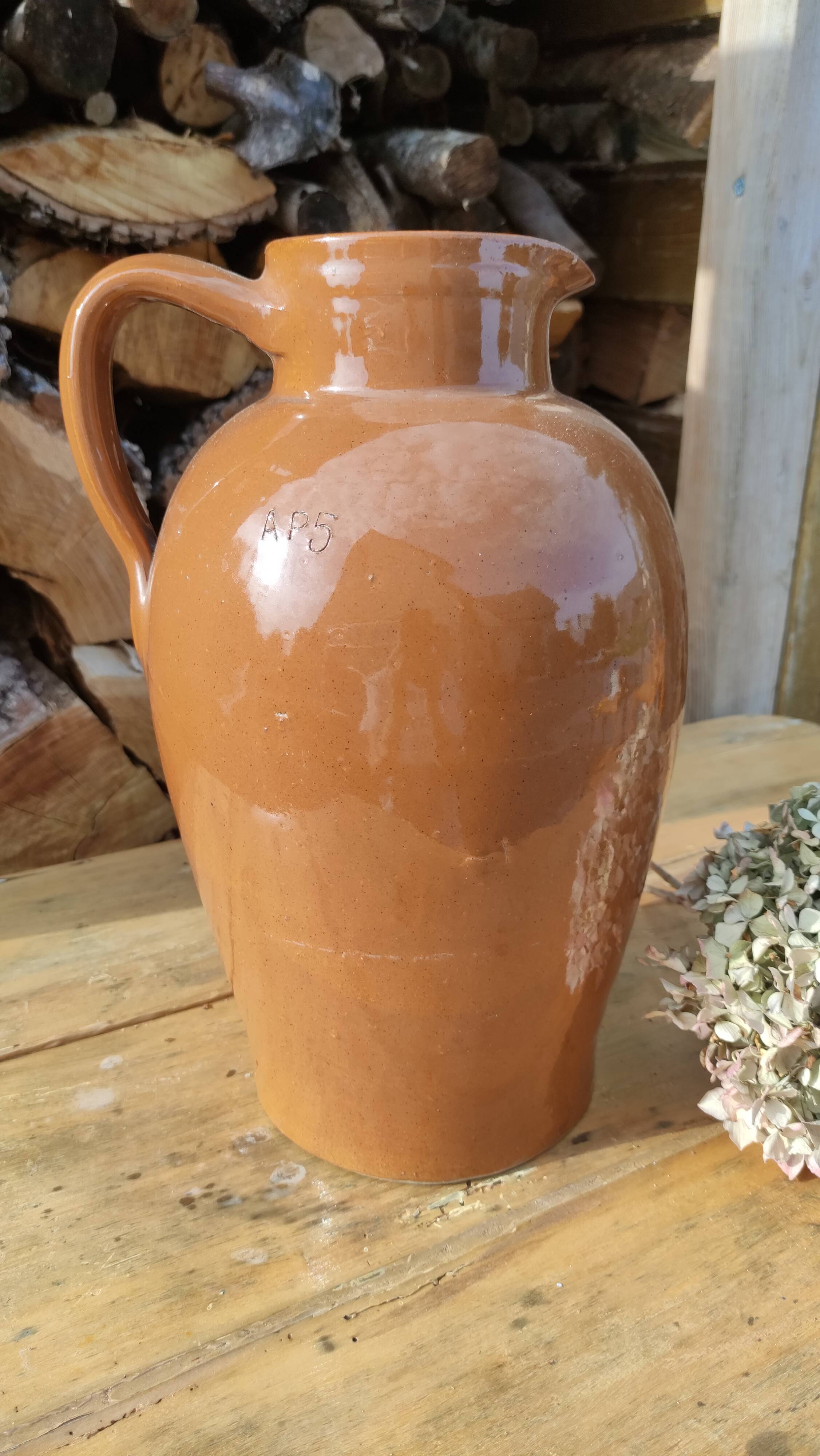 Terracotta jug, stoneware