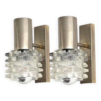 Pair of Raak Amsterdam space age wall lights