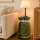 Large vintage ceramic pineapple, side table, bedside table.