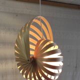 Designer wooden pendant light "Nautilus" model - 2000s