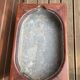 Antique bidet circa 1900, wood and porcelain