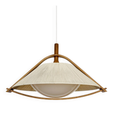 Suspension en sisal et noyer par Temde