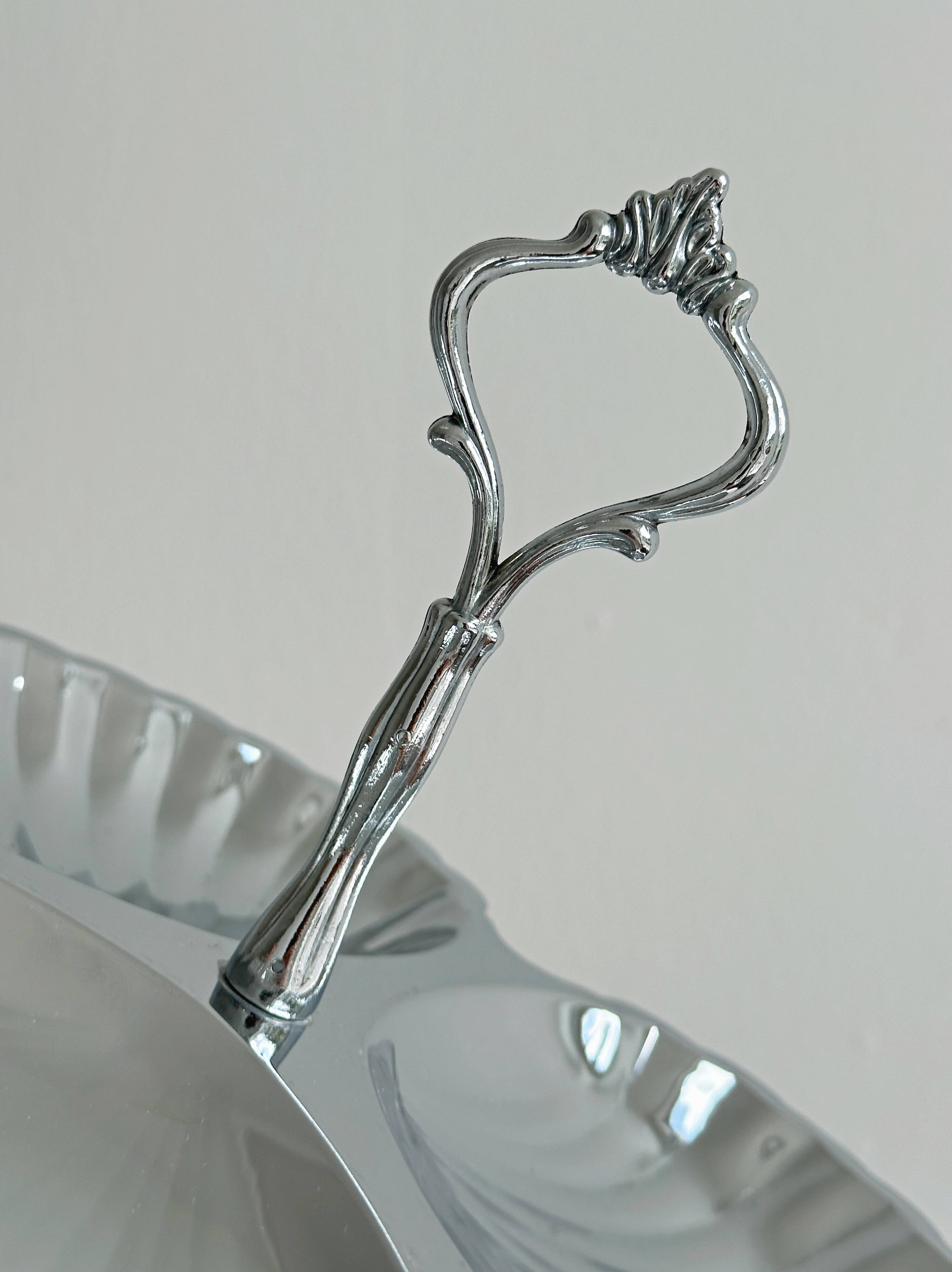 Vintage stainless steel serving dish