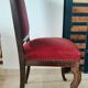 2 chaises antiques style Restauration en noyer et velours bordeaux