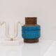 Vintage Rimini Blue Ceramic Vase by Aldo Londi for Bitossi, Italy, 1960s