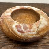 Vintage Orange Marble Ashtray Diameter 12 cm