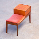 Scandinavian entrance bench, vintage 1960