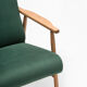 Fauteuil B-7727 polonais en velours vert années 1970.