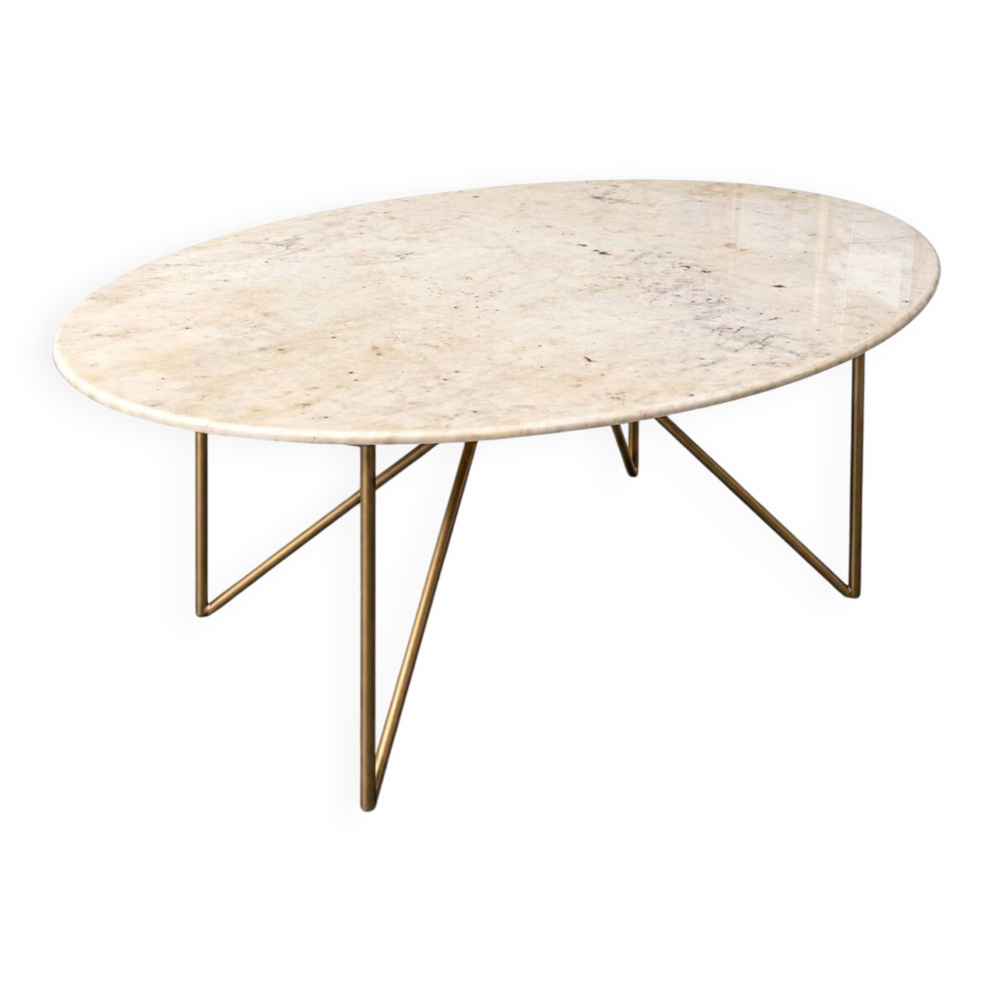 Table ovale en marbre