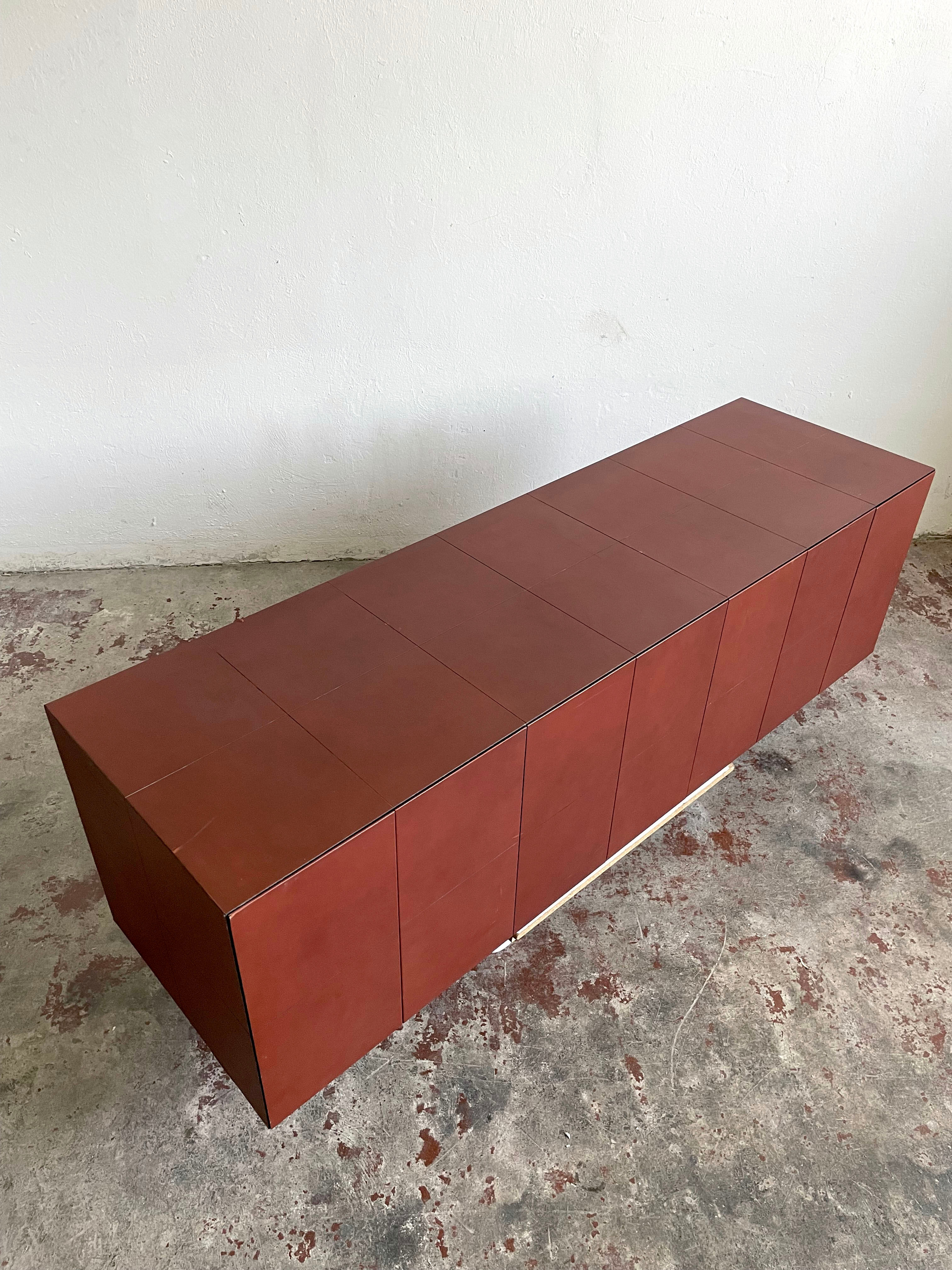 Enfilade par Lella & Massimo Vignelli pour Poltrona Frau, Italie années 1990