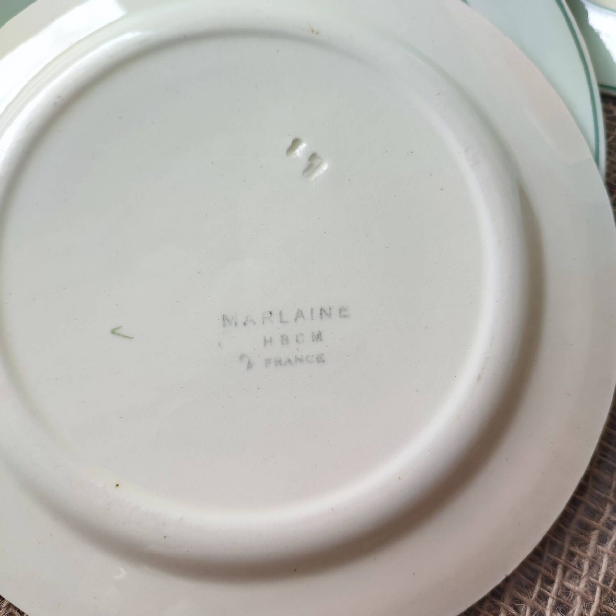 Set of 5 HBCM dessert plates, Marlaine model