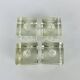 4 vintage glass ice cube candle holders