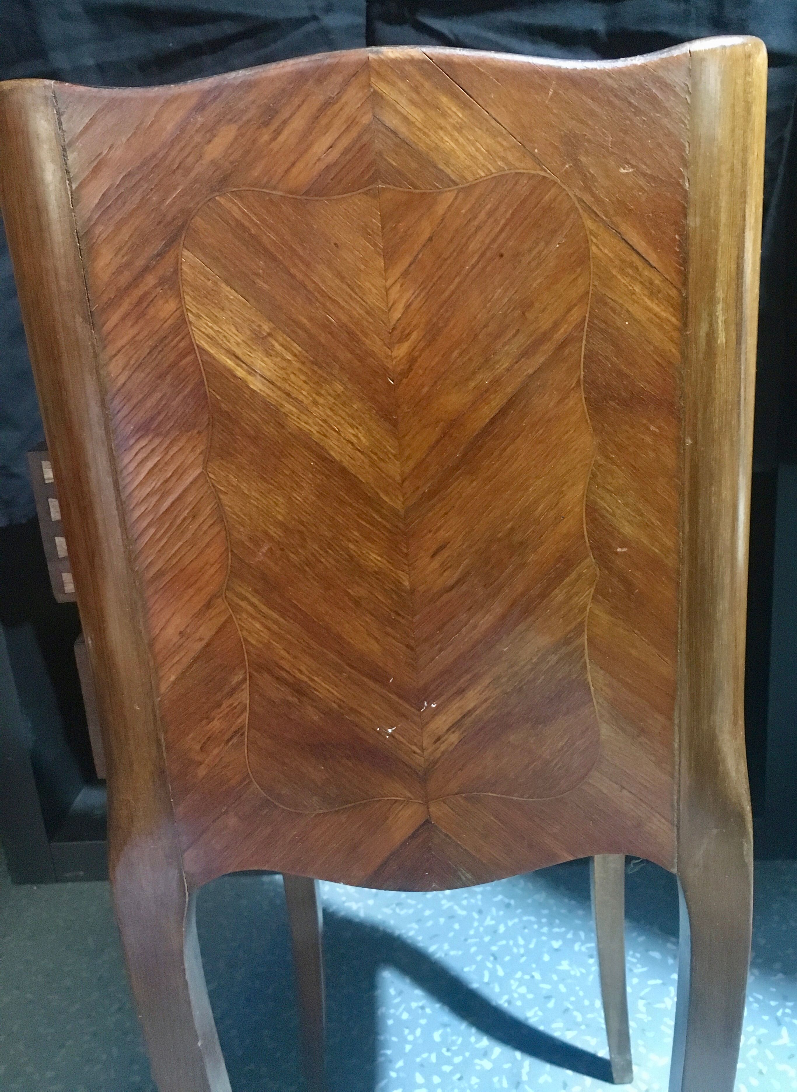 Bedside table in marquetry