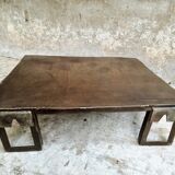 Industrial coffee table steel pallet table