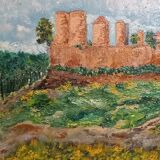 Oil on canvas signed-illustration