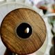 Vintage cocoon mahogany table lamp attributed to achille castiglioni 1960