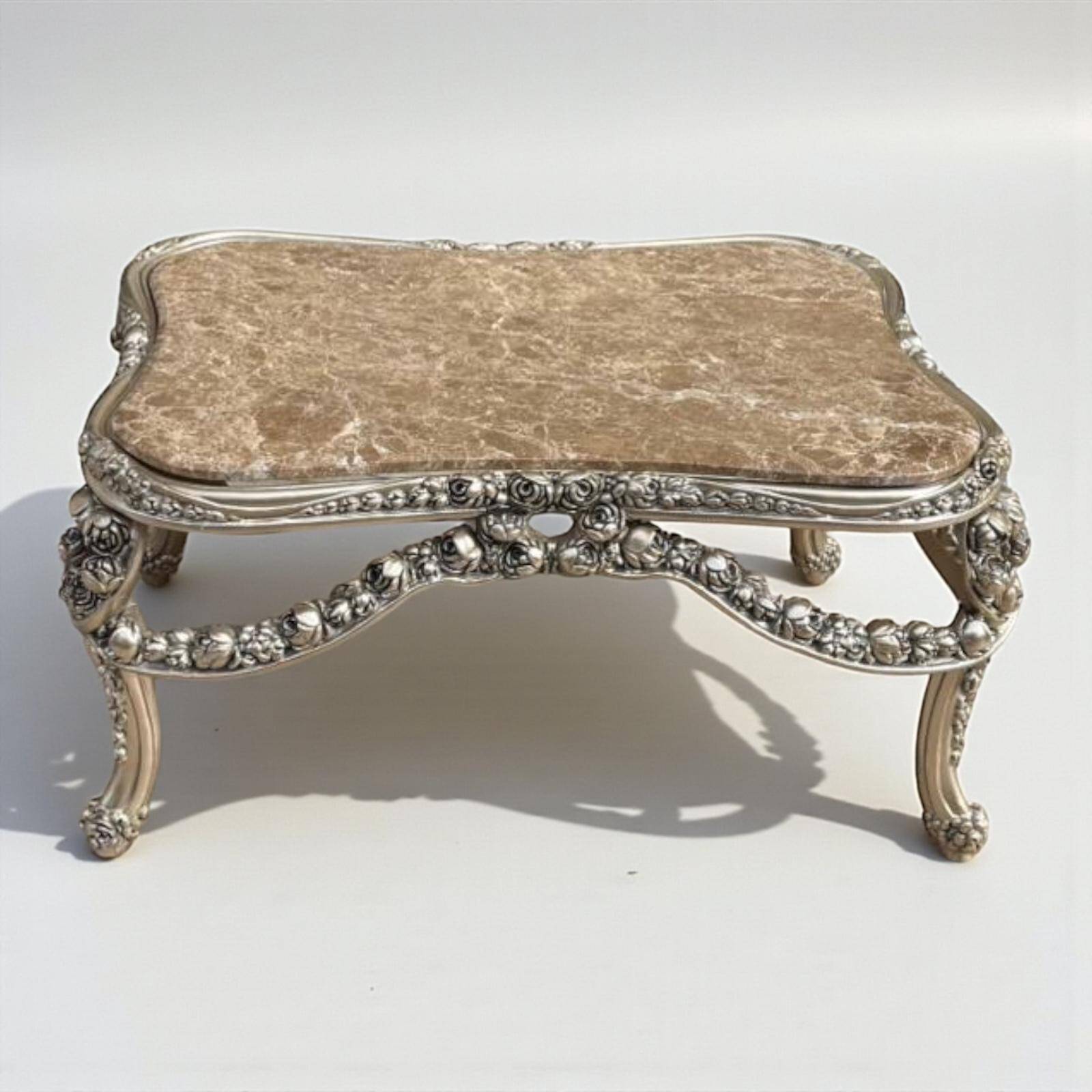 Louis XV salon in white and gold with tufting - Handmade in beech wood.