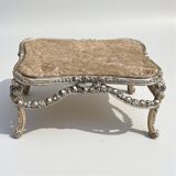 Louis XV salon in white and gold with tufting - Handmade in beech wood.