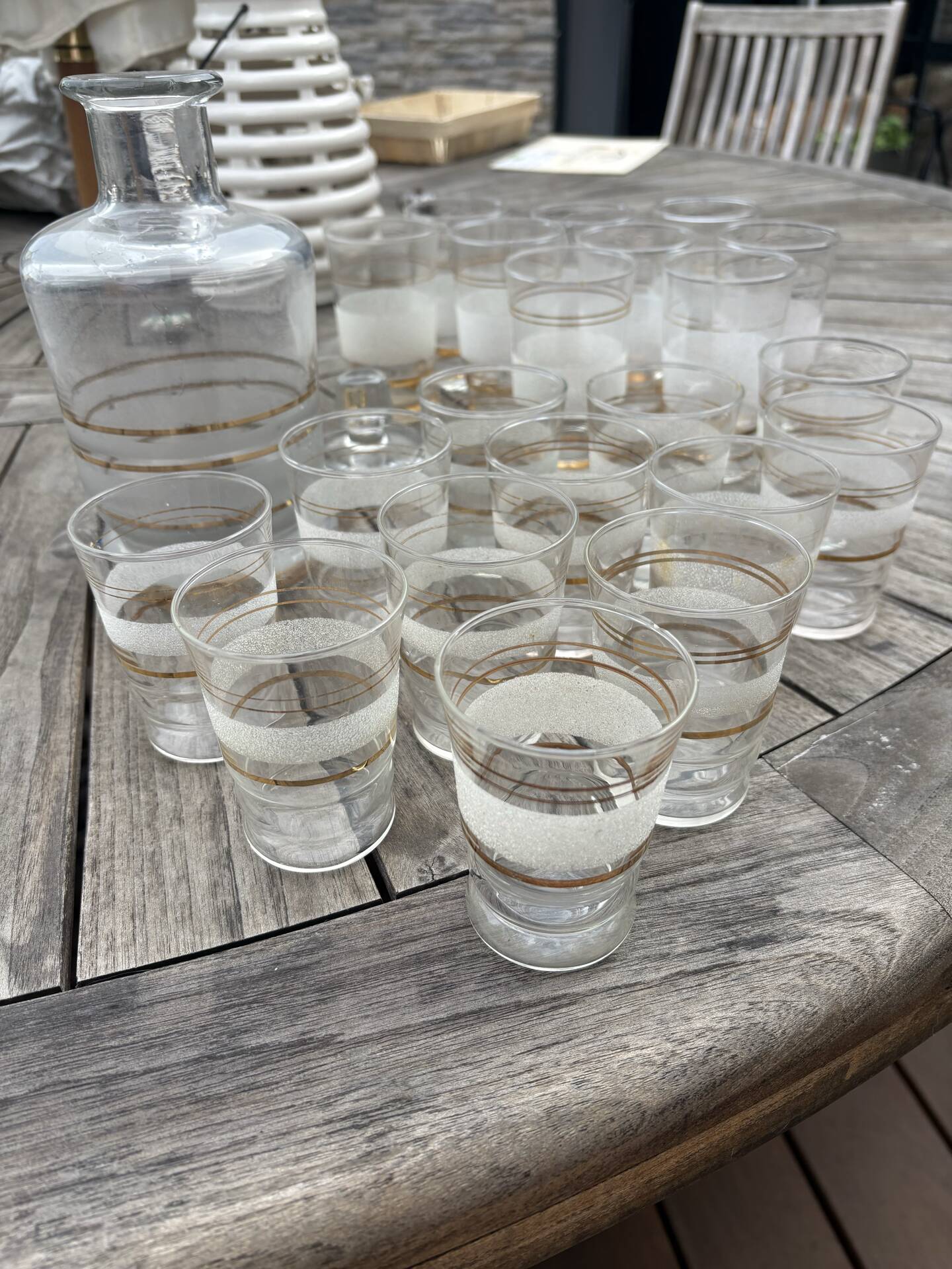 Vintage glasses and carafe