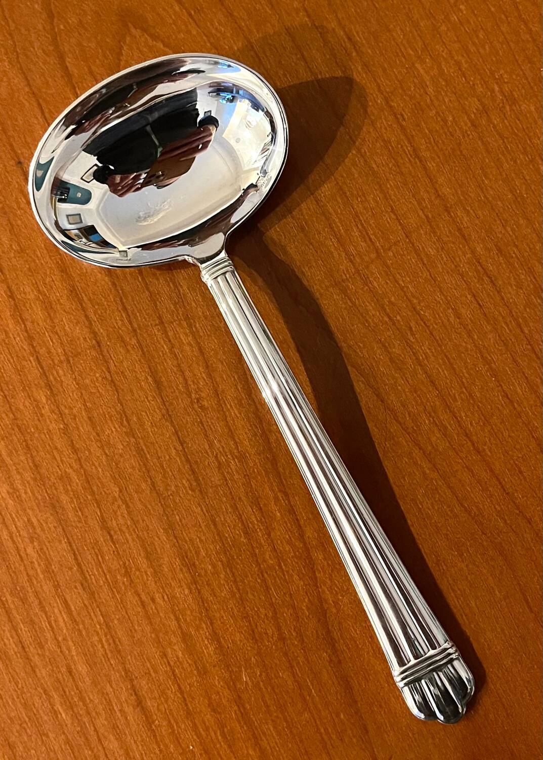 Christofle Aria, sauce spoon.